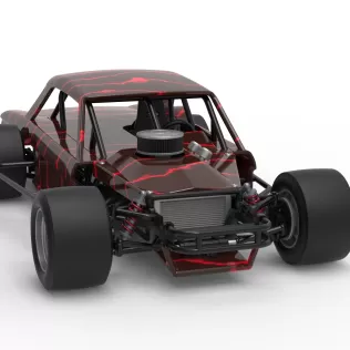 Vintage Asphalt Modified stock car V13 Scale 1:25 - Model thumbnail 26