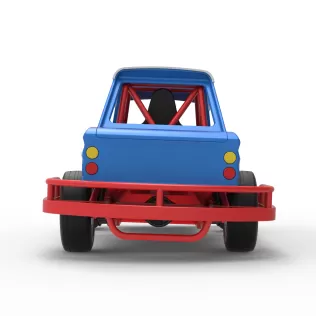 New Zealand Vintage Stock car while turning Scale 1:25 - Model thumbnail 16