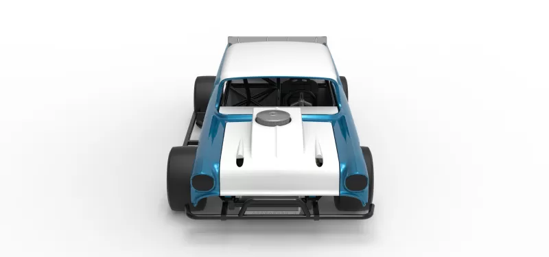 Vintage Asphalt Modified stock car V11 Scale 1:25 - Model preview 8
