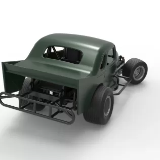 Vintage Dirt Modified stock car while turning Scale 1:25 - Model thumbnail 18