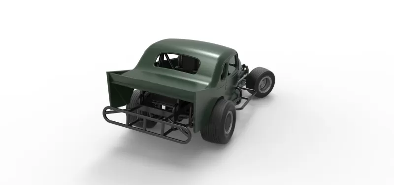 Vintage Dirt Modified stock car while turning Scale 1:25 - Model preview 18