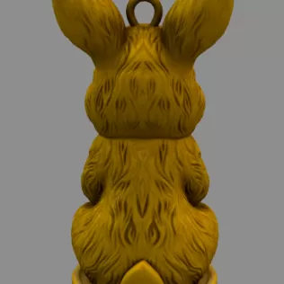 Cute Bunny with Heart – 3D Printable STL File - Model thumbnail 5