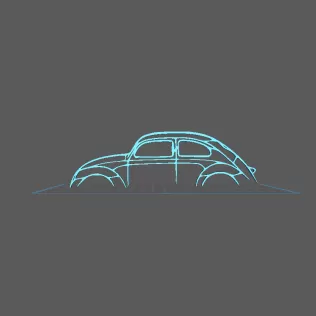 Volkswagen - Beetle retro Wall Art