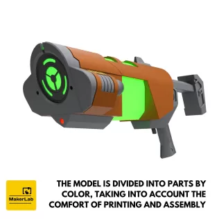 Railgun - Quake III Arena - Printable 3d model - STL files - Model thumbnail 8