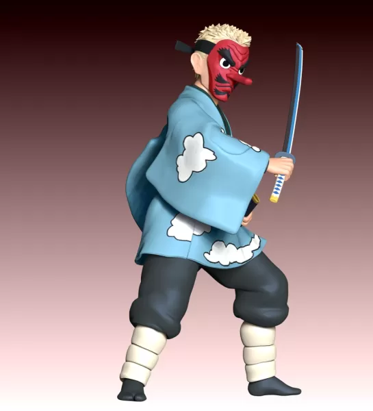 Sakonji Urokodaki - Demon Slayer - Model preview 7
