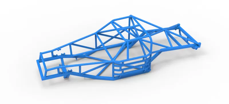 Frame of Vintage Dirt late model Race car Scale 1:25 - Model preview 2