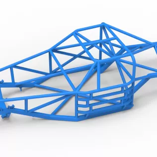 Frame of Vintage Dirt late model Race car Scale 1:25 - Model thumbnail 2