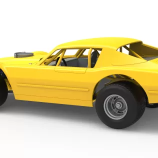 Vintage Dirt late model Race car Version 2 Scale 1:25 - Model thumbnail 12