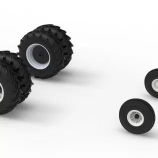 Wheel Set of Racing Combine Harvester Version 2 Scale 1:25 - Model thumbnail 7