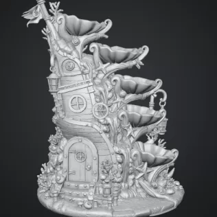 Enchanted Shipwreck Shell Bowl Organizer STL File for 3D Print - Model thumbnail 12