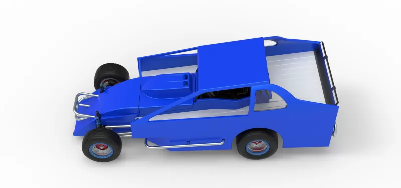 Northeast Dirt Modified stock car Version 2 Scale 1:25 - Model preview 10