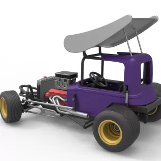 Vintage Winged Supermodified for Dirt while turning Scale 1:25 - Model thumbnail 12