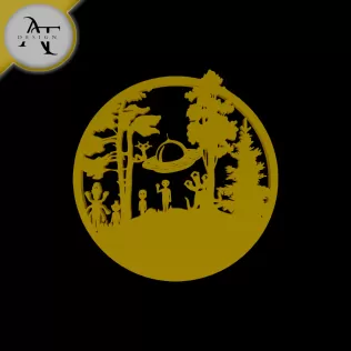Aliens - Silhouette - 2D Wall Art Decor