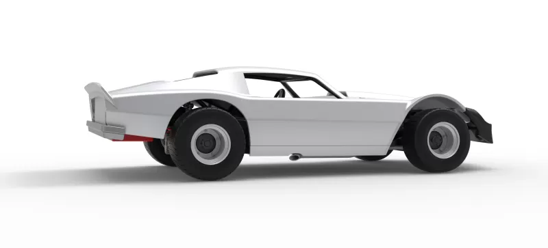 Vintage Dirt late model Race car Version 3 Scale 1:25 - Model preview 21