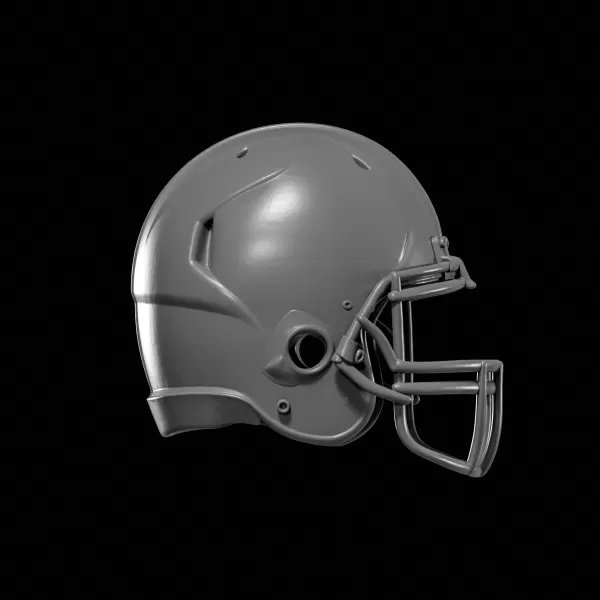 American Football Decorative Helmet STL File for 3D Printing - Model preview 2