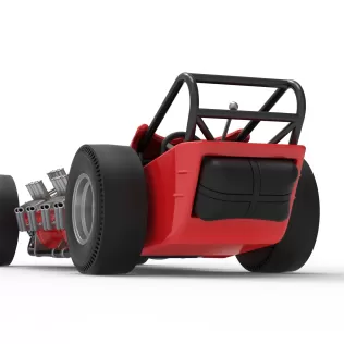 Vintage AWD Dragster Version 2 Scale 1:25 - Model thumbnail 15