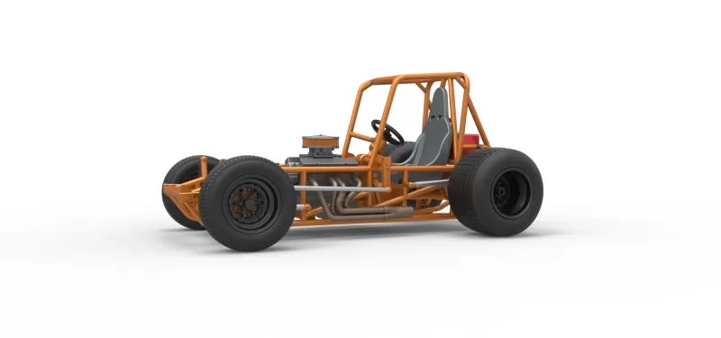 Vintage Sprint car Base Version 2 Scale 1:25 - Model preview 2