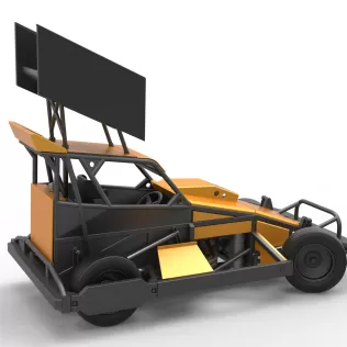 New Zealand Superstock car while turning Version 4 Scale 1:25 - Model thumbnail 20