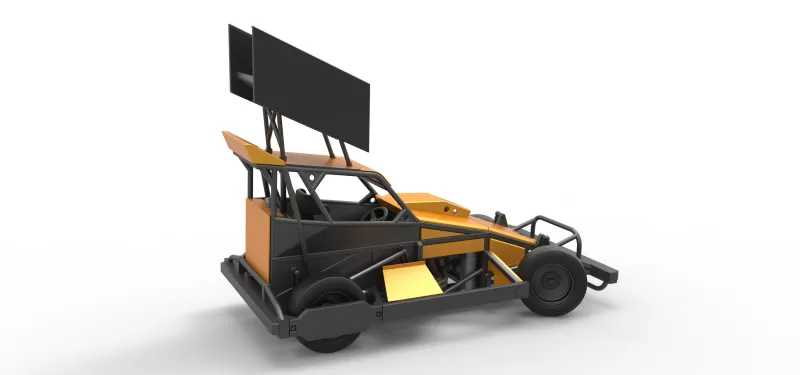 New Zealand Superstock car while turning Version 4 Scale 1:25 - Model preview 20