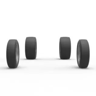 Wheel set of Vintage Front engine dragster V5 Scale 1:25 - Model thumbnail 4