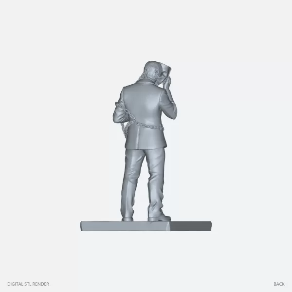Chained Mask-Bearing Figure - STL - Model preview 4