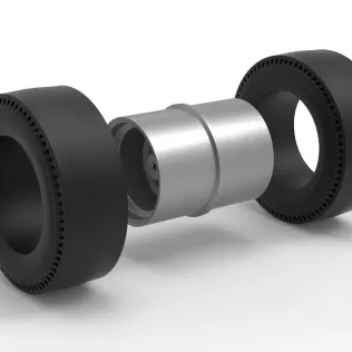 Double Wheel of vintage dragster Scale 1:25