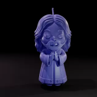 Chibi Praying Jesus - 3D Printable Candle & Decor Model - Model thumbnail 2