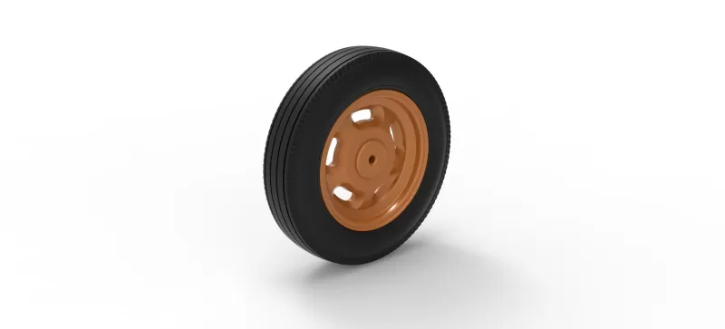 Wheel of Vintage Dirt race car V5 Scale 1:25 - Model preview 8