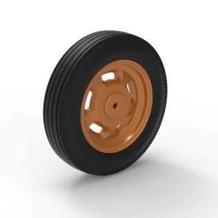 Wheel of Vintage Dirt race car V5 Scale 1:25 - Model thumbnail 8