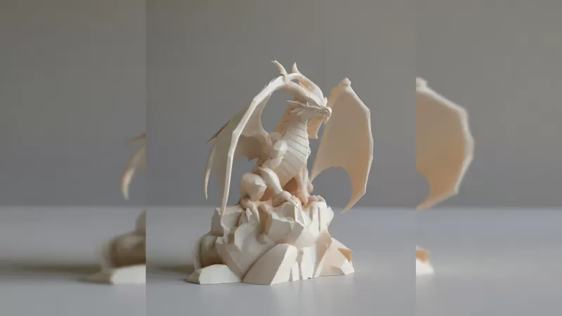 Dragon Guardian Statue - Model preview 9