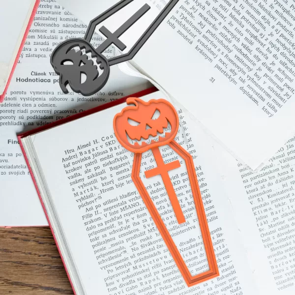 Halloween Pumpkin BookMark, Cute BookMark 3D STL File, Halloween - Model preview 6
