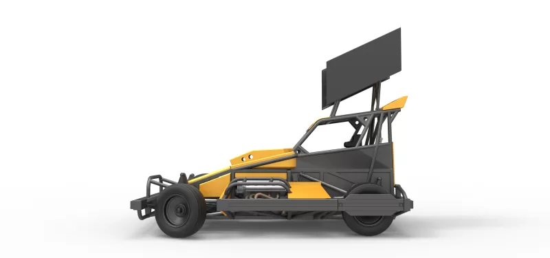 New Zealand Superstock car while turning Version 4 Scale 1:25 - Model preview 9