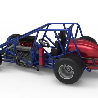 Dirt Silver Crown Car Base Scale 1:25 - Model thumbnail 12