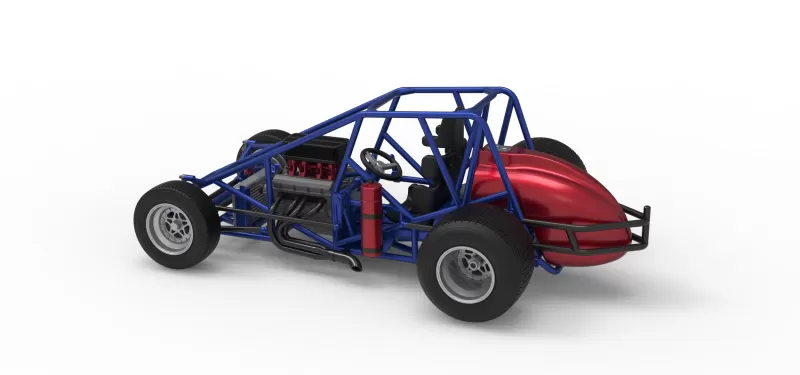 Dirt Silver Crown Car Base Scale 1:25 - Model preview 12