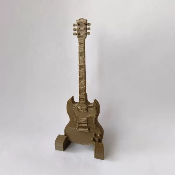 🎸 SG Guitar With Stand – 3D Printable Model - Model preview 1