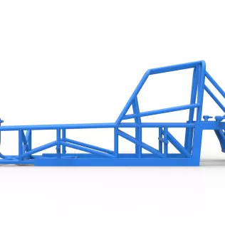 Frame of Vintage Dirt Modified stock car Version 3 Scale 1:25 - Model thumbnail 6