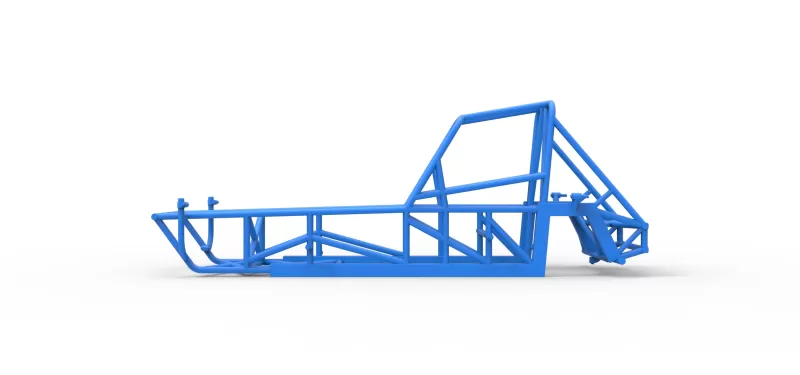 Frame of Vintage Dirt Modified stock car Version 3 Scale 1:25 - Model preview 6