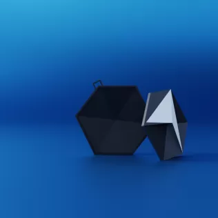 Cursor Inspired Mascot Figure Desk Sign and Keychain - Model thumbnail 2