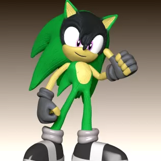 Ashura the Hedgehog - Model thumbnail 3