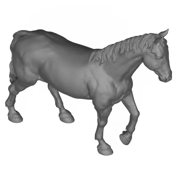 3D Printable Horse Standing Pose - Model preview 6
