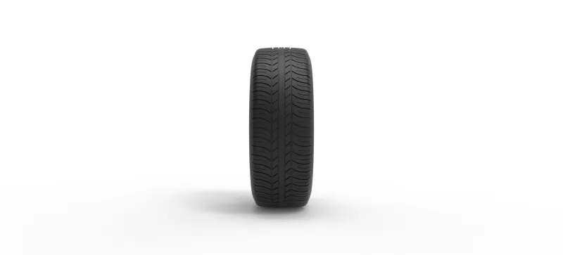 Race tire 9 Scale 1:25 - Model preview 4