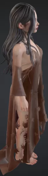 Frau mit engen kleid - Model preview 4