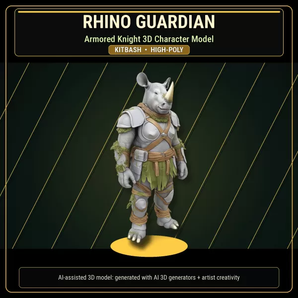 Beast Warriors Pack – Fantasy Creature 3D Models Kitbash - Model preview 10