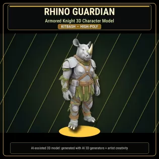 Beast Warriors Pack – Fantasy Creature 3D Models Kitbash - Model thumbnail 10