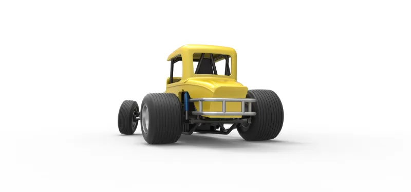Vintage Sprint car while turning Version 2 Scale 1:25 - Model preview 13
