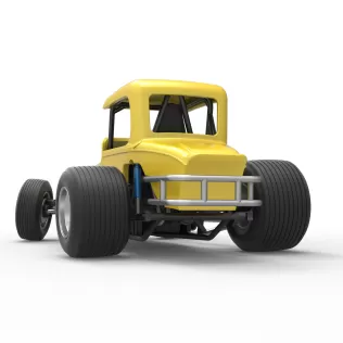 Vintage Sprint car while turning Version 2 Scale 1:25 - Model thumbnail 13