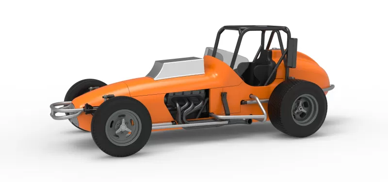 Dirt Silver Crown Champ car Version 2 Scale 1:25 - Model preview 1