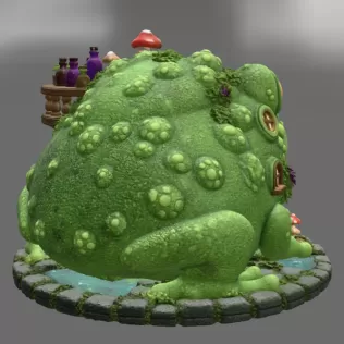 Frog Alchemist Apothecary STL File for 3D Print - Model thumbnail 6