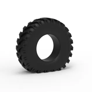 Military Ural tire OI-25 deflated Scale 1:25