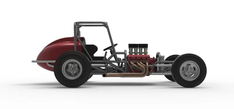 Dirt Silver Crown Champ car Base Version 2 Scale 1:25 - Model preview 22